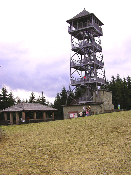 Wooden tower on Czantoria