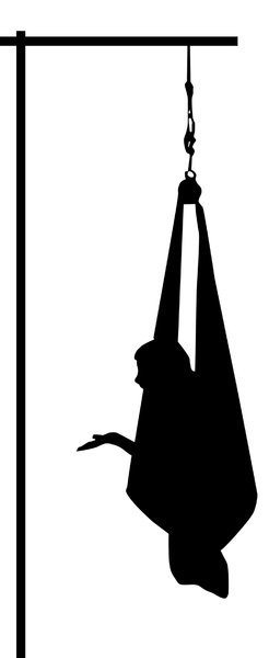 Silhouette of hanging woman