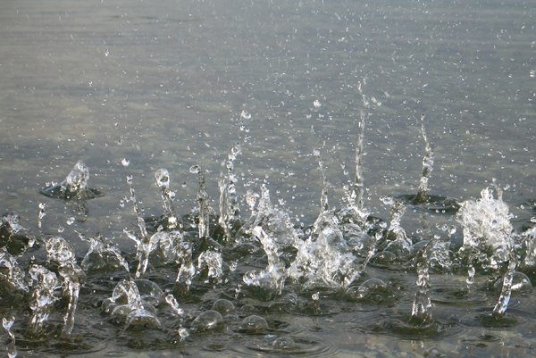 splashing water