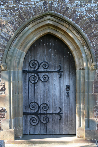 Church door: An old church door in West Sussex, England.