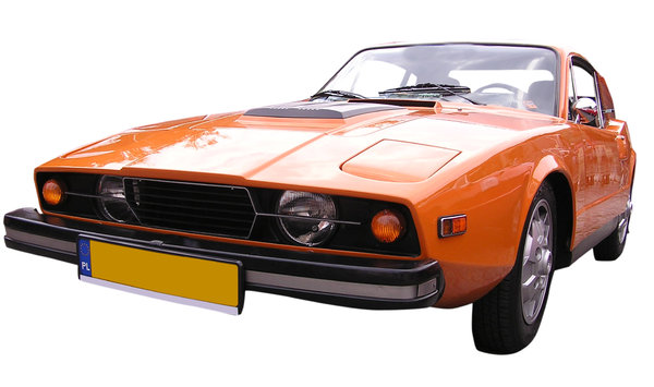 Sport car: An orange sport oldtimer. Please let me know if you decide to use it!