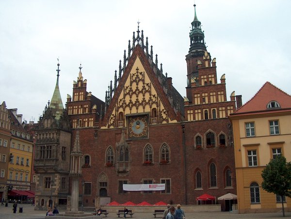 Gothic cityhall in Breslau