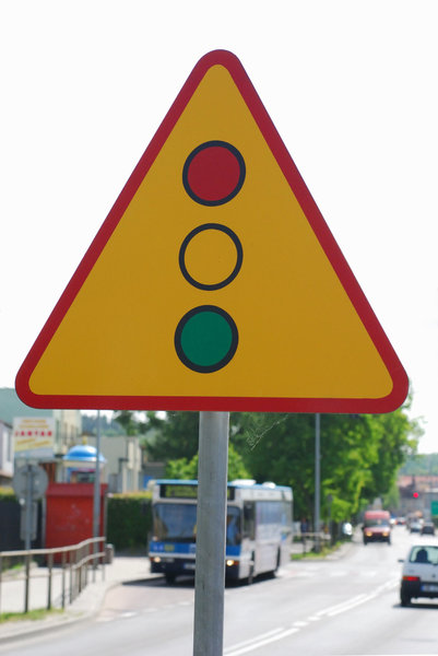 Road sign - light signalling