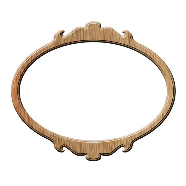 Oval decorative picture frame 