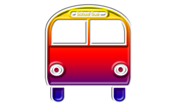 School bus pictogram 1: A school bus is a bus used to transport children and adolescents to and from school and school events