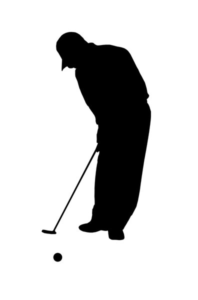 Golf player 4: Silhouette of golfer