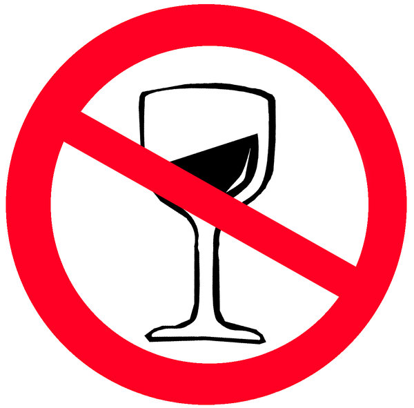 Sign NO ALCOHOL