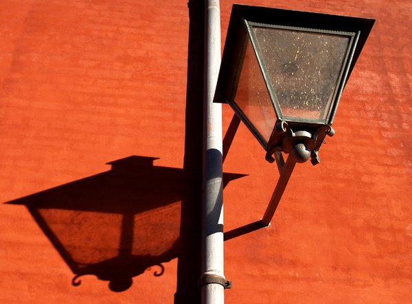 Classic streetlamp and shadow