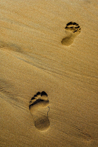 Footsteps: Footprints in the sand