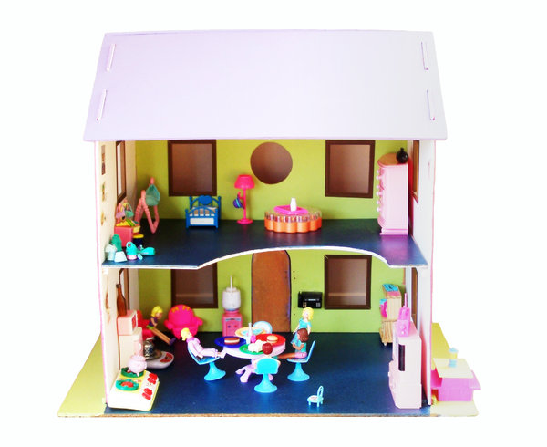 Doll house: a little family lives here