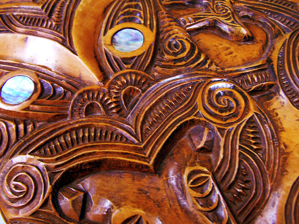Maori Carving 1: Maori carving from New Zealand. 