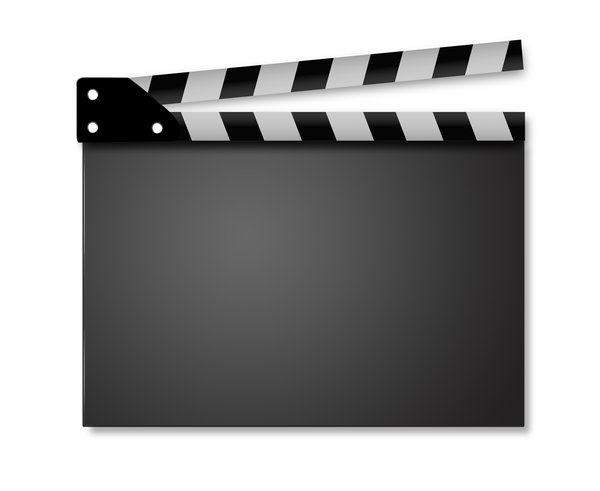 Movie clapperboard series: clapperboard isolated on white background