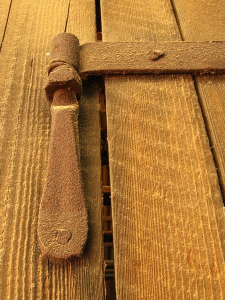 Old rusty hinge