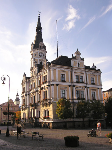 A town hall in Ladek Zdroj