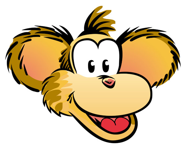 Monkey: A cartoon monkey face.Please visit my gallery at:http://www.thinkstockphot ..and:http://www.dreamstime.com ..