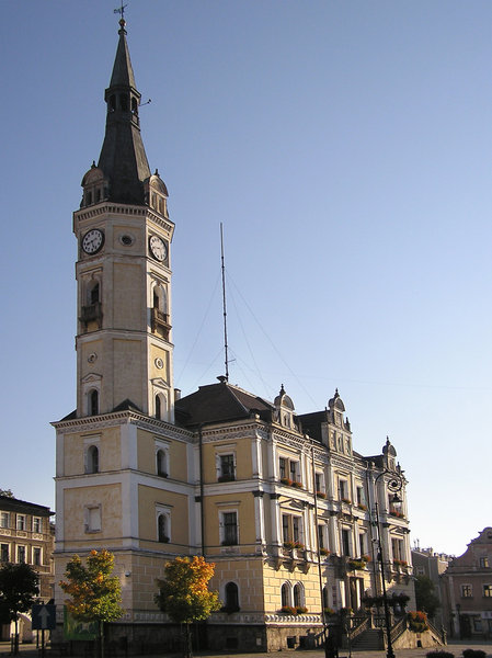 A town hall in Ladek Zdroj