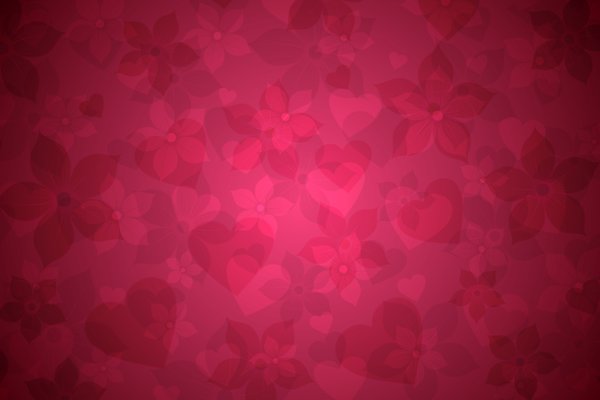 Delicate Floral Background 2: Delicate floral background with additional elements such as hearts, stars, leaves, dots