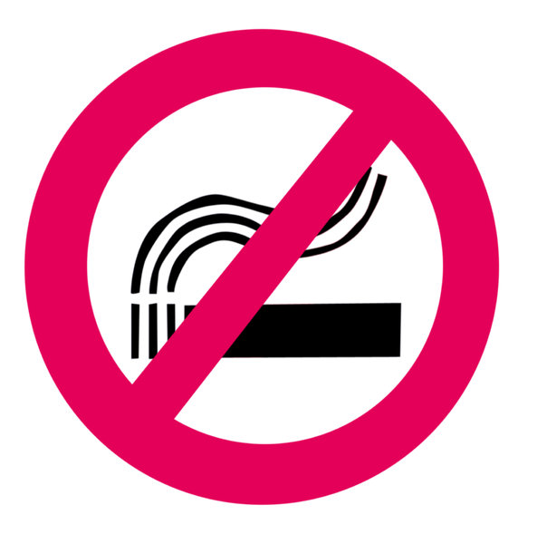 No smoking: Smoking banned.

Please let me know if you use it! I just want to know where it was used... That's all!
