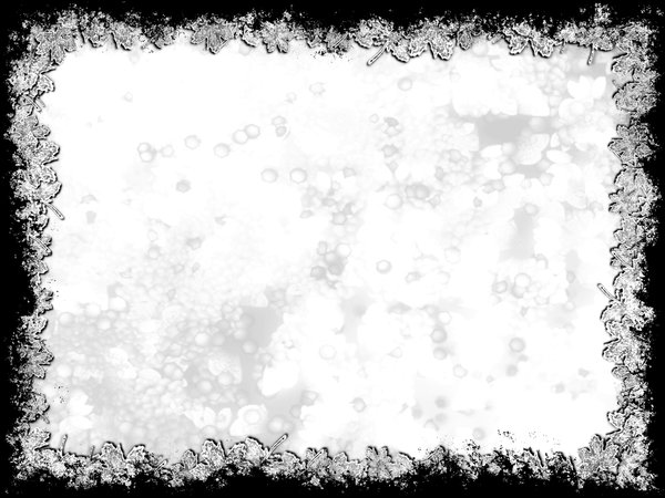 Grungy Leaf Border 5: A black and white stained grunge background framed with leafy edges.