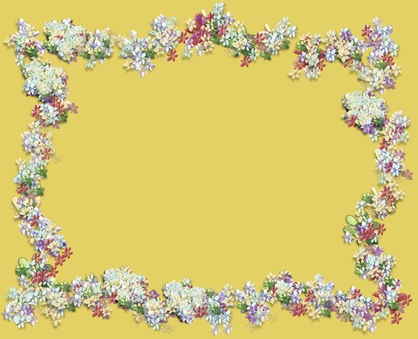 Scribbly Border 3: Scribble flowers and shapes in a border. Would make a nice invitation, banner, card, note or background etc. Remember to read RGB's terms of use before using  images. No redistribution is allowed. 