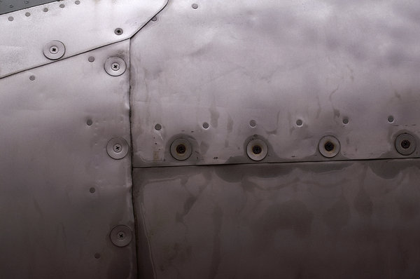 Aircraft texture 1: Rivets and seams on the side of an airplane.