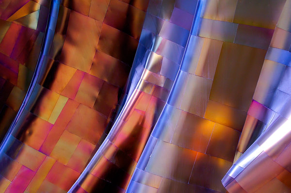 Entrance of EMP, Seattle, WA: This is the underside of an arch near the entrance of the Experience Music Project in Seattle, Washington.