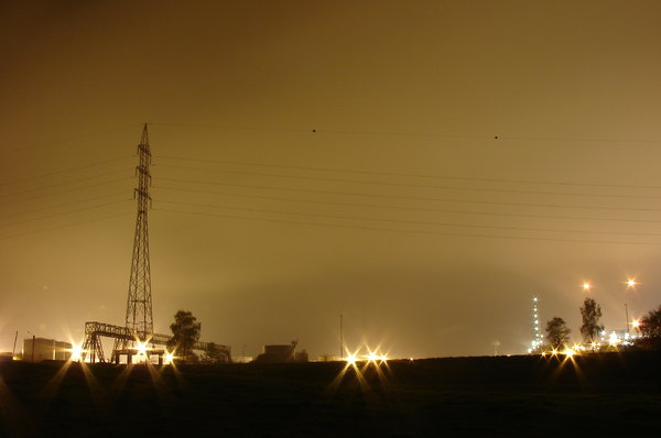 By night : an oil facility