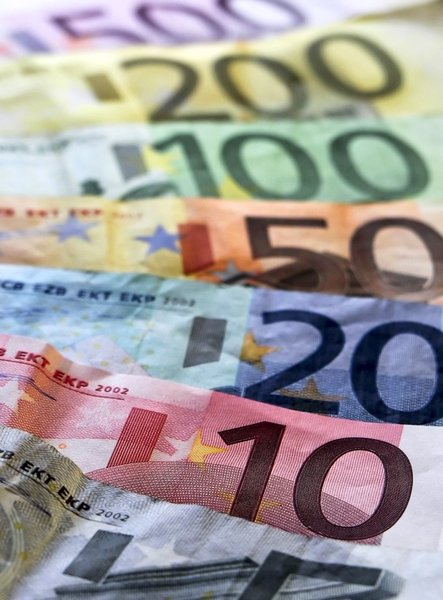 Euro bills: Euro paper money