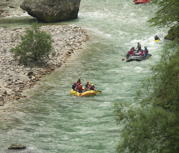 Rafting on river Salza