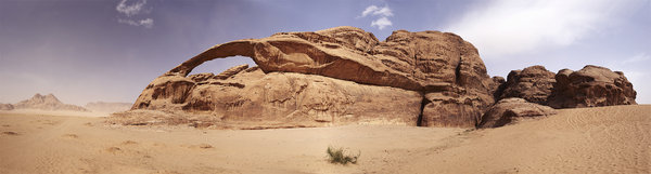 Sandstone formation: Sandstone formation in Wadi Rum desert, Jordan