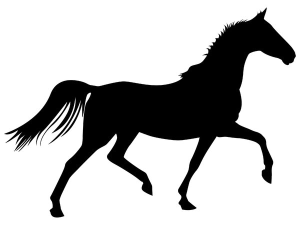 Trotting Horse: Vector Art