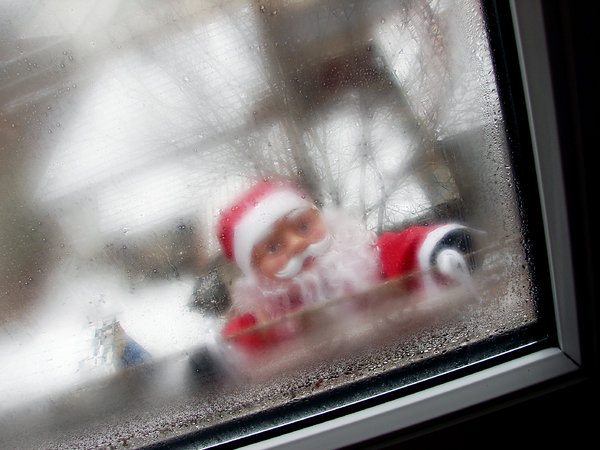 Santa Claus at the window