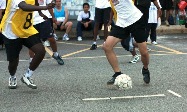 A Game Of Futsal: Snapshot of a street futsal match