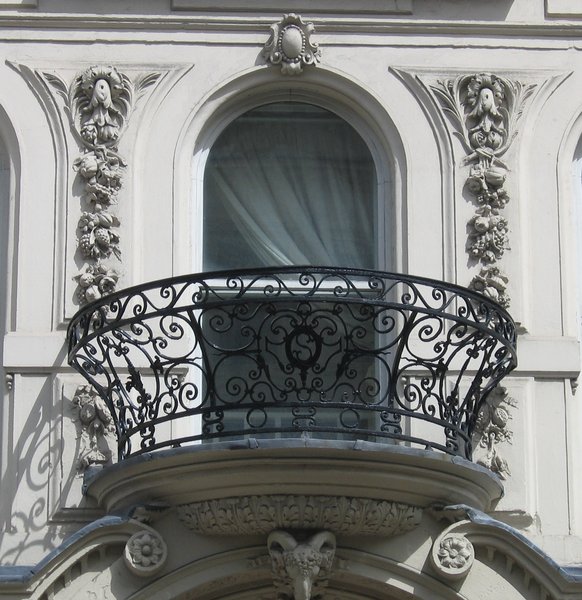 wrought-iron balcony