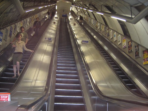 very long escalator