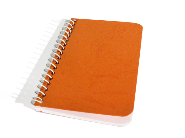 Spiral Notebook: A small spiral notebook that would fit in a shirt pocket.