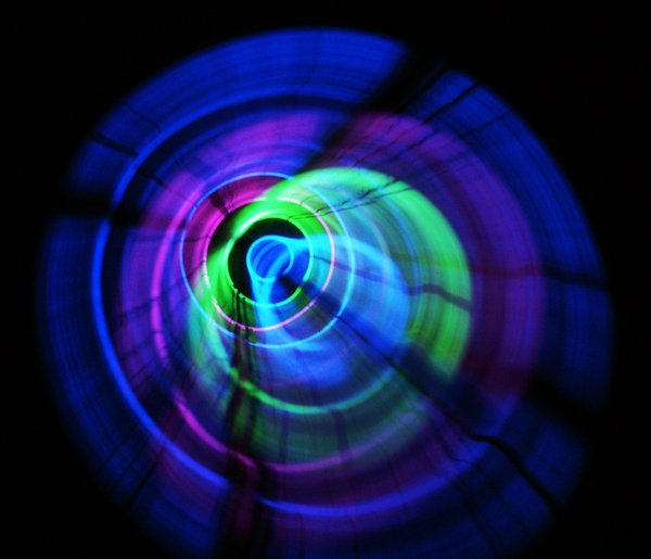 Vortex Light Play: Glow sticks on time exposure