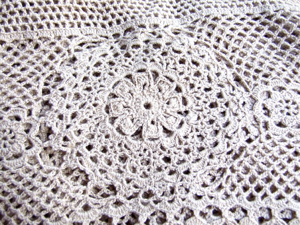 crocheted cloth