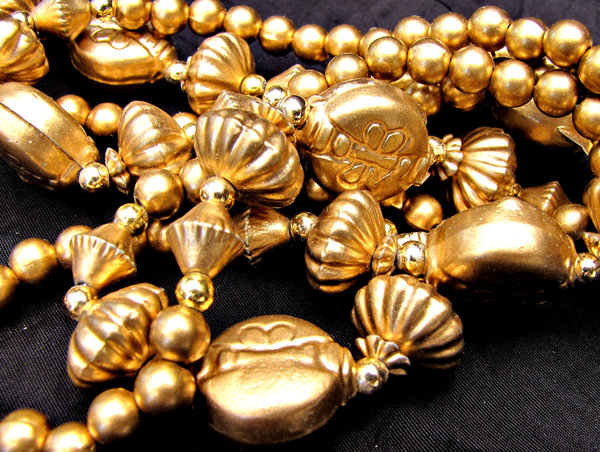 golden baubles and beads