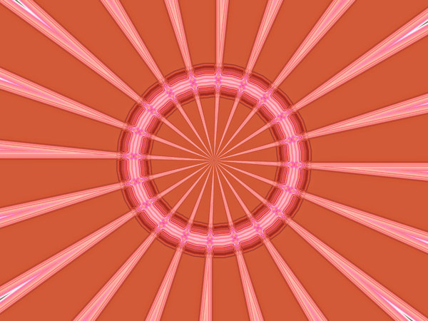 pink radiating rings