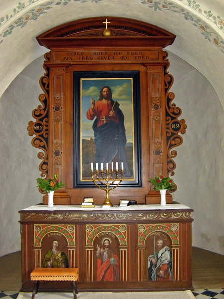 Aalum Church detail - altar