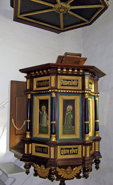 Jelling Church detail - pulpit