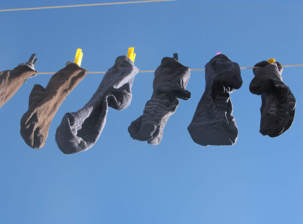 drying socks