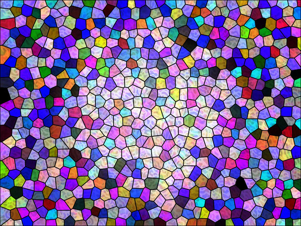 Color mosaic. Glass dispersion number.
