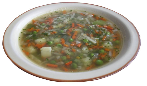 A plate of soup