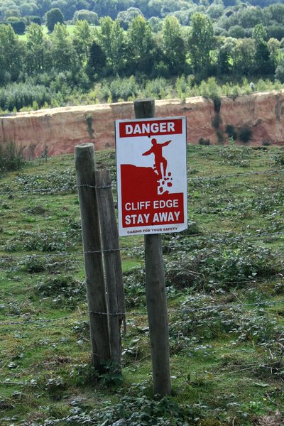 Danger - cliff edge