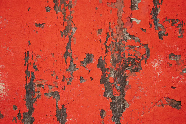 Red grunge: peeled paint