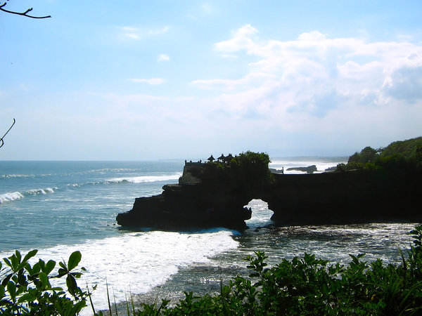 Coastline with Balinese temple