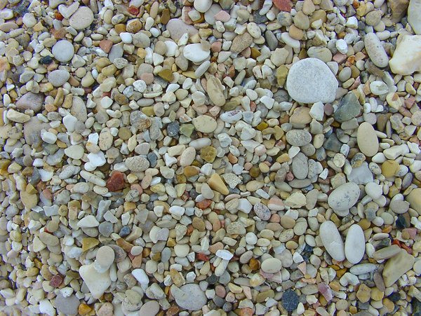 At the beach (pebbles become s
