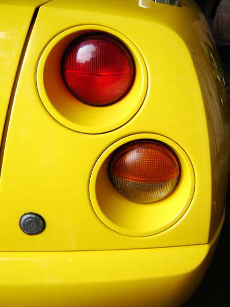 yellow italian car